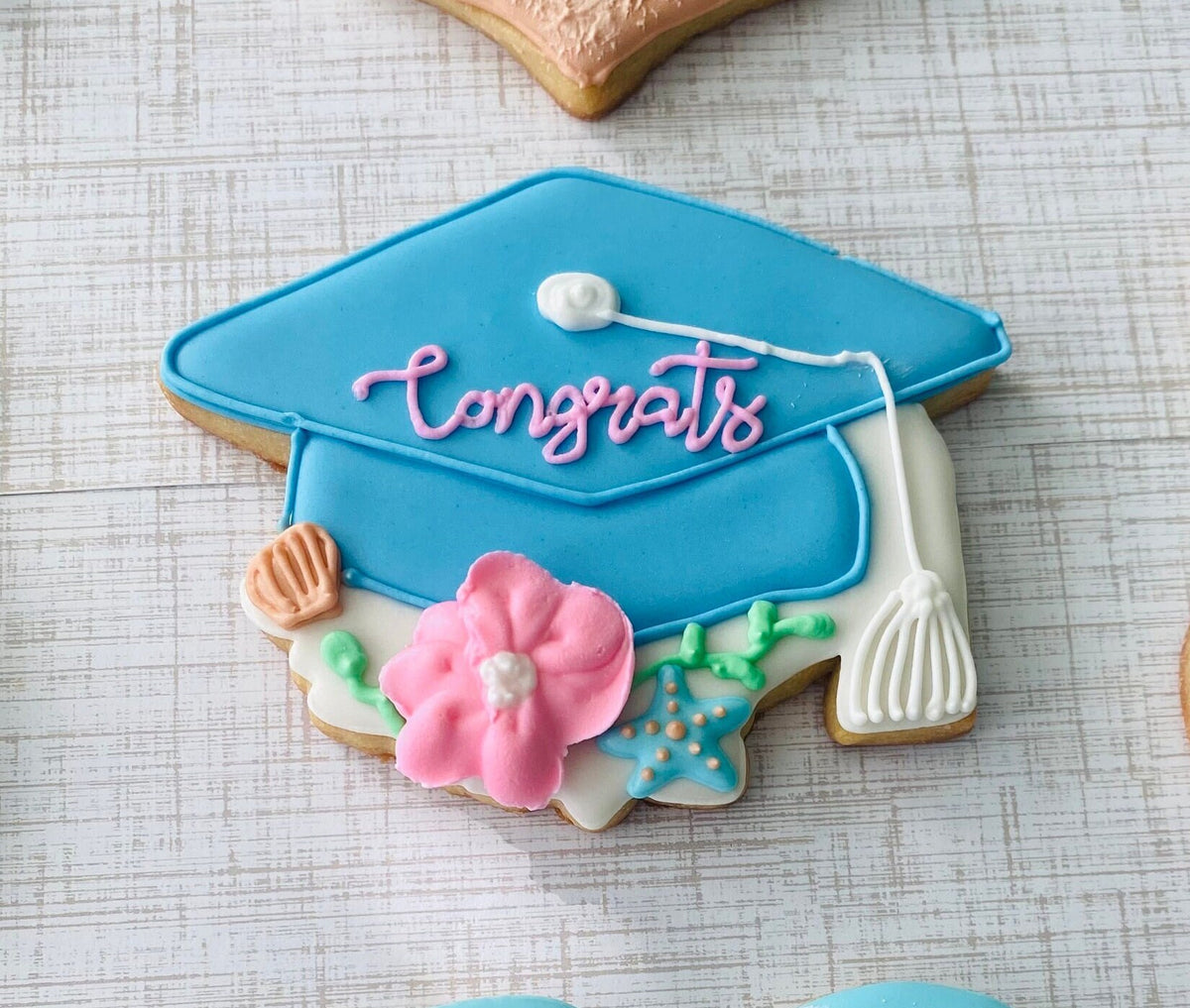Grad Hat with Florals Cookie Cutter, Graduation Hat Cutter, Ceremony Cutter, Celebration Cutter, Party Celebration Cutter
