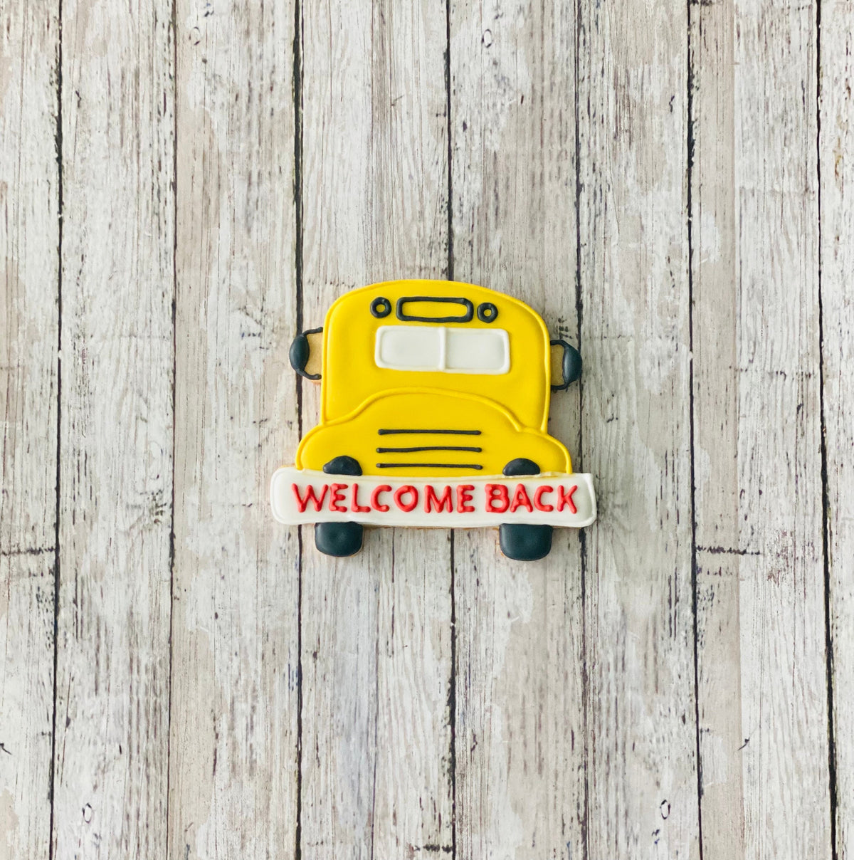 Bus With Banner Cookie Cutter, bus cutter, back to school cutter, front bus cutter