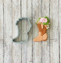 Boot with Florals Cookie Cutter, boot cutter, flower boot cutter, girl cutter, rodeo cutter, cowgirl boot cutter