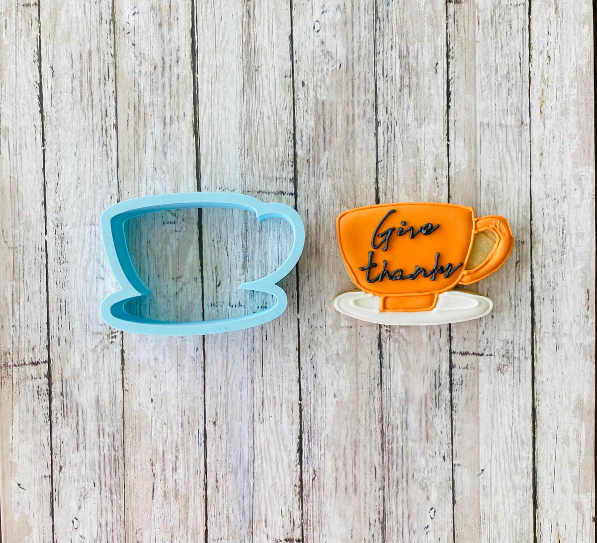 Coffee Mug & Plate Cookie Cutter, fall cutter, autumn cutter, drink cutter, coffee cutter, tea cutter