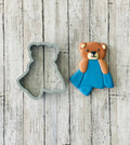 Teddy Bear with Blanket Cookie Cutter, bear cutter, baby cutter, animal cutter, baby shower cutter, teddy bear cutter