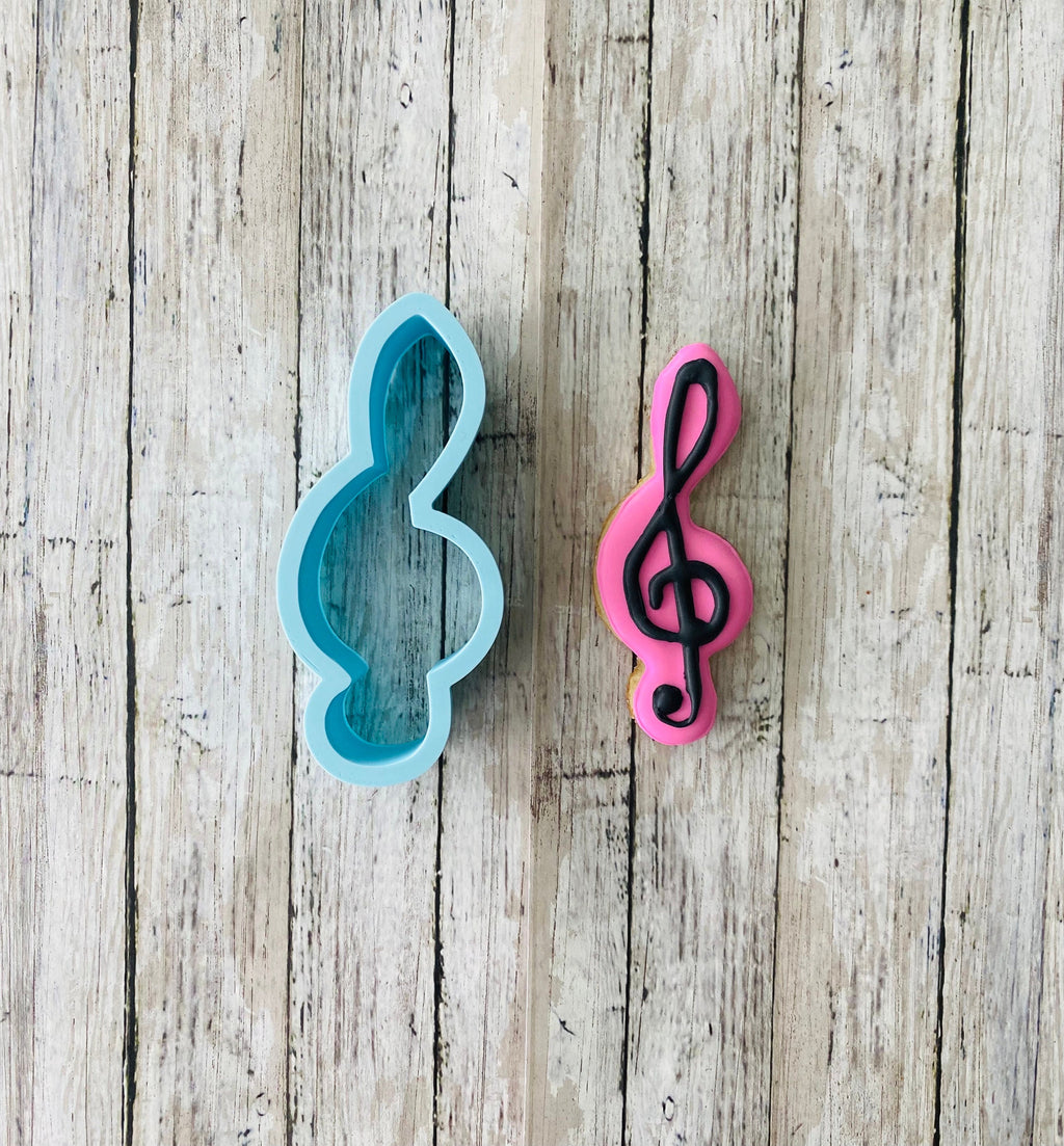 Treble Clef Cookie Cutter, note cutter, music cutter, singing cutter, band cutter, choir cutter