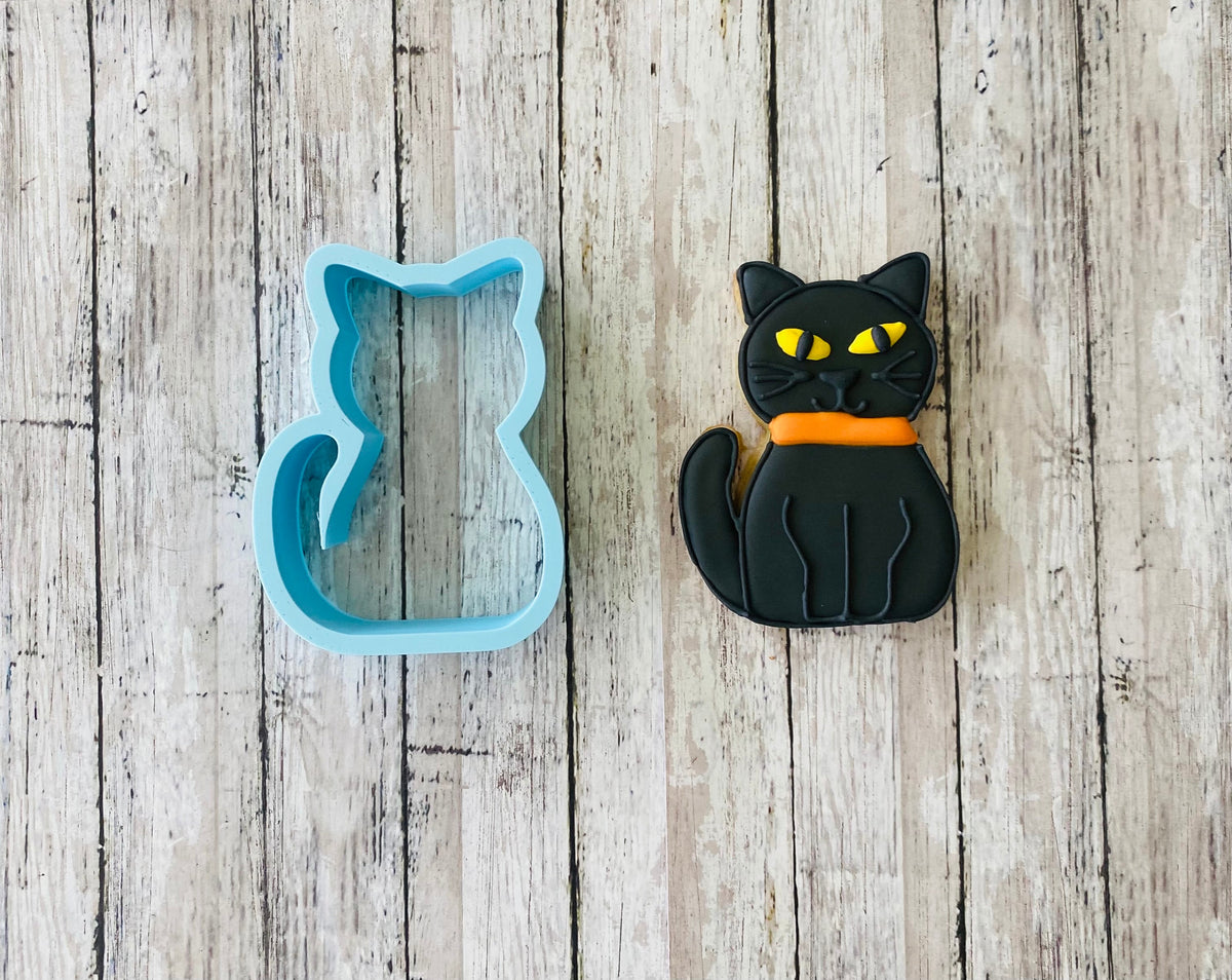 Cat Cookie Cutter, spooky cutter, Halloween cutter, trick or treat cutter, animal cutter, meow cutter, pet cutter