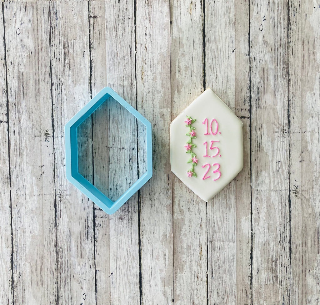 Stretched Rhombus Frame Cookie Cutter, frame cutter, wedding cutter, bridal shower cutter, shape cutter, anniversary cutter