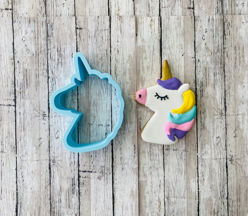 Unicorn Head Cookie Cutter, unicorn cutter, animal cutter, birthday cutter, rainbow cutter, girl cutter, party cutter