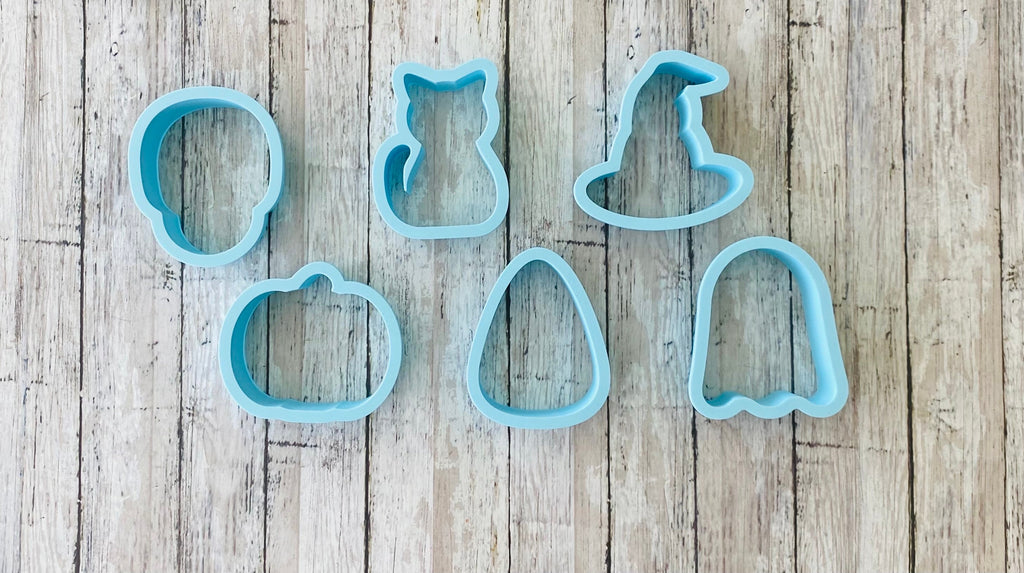 Halloween Minis Cookie Cutter, skull cutter, cat cutter, candy corn cutter, witches hat cutter, ghost cutter