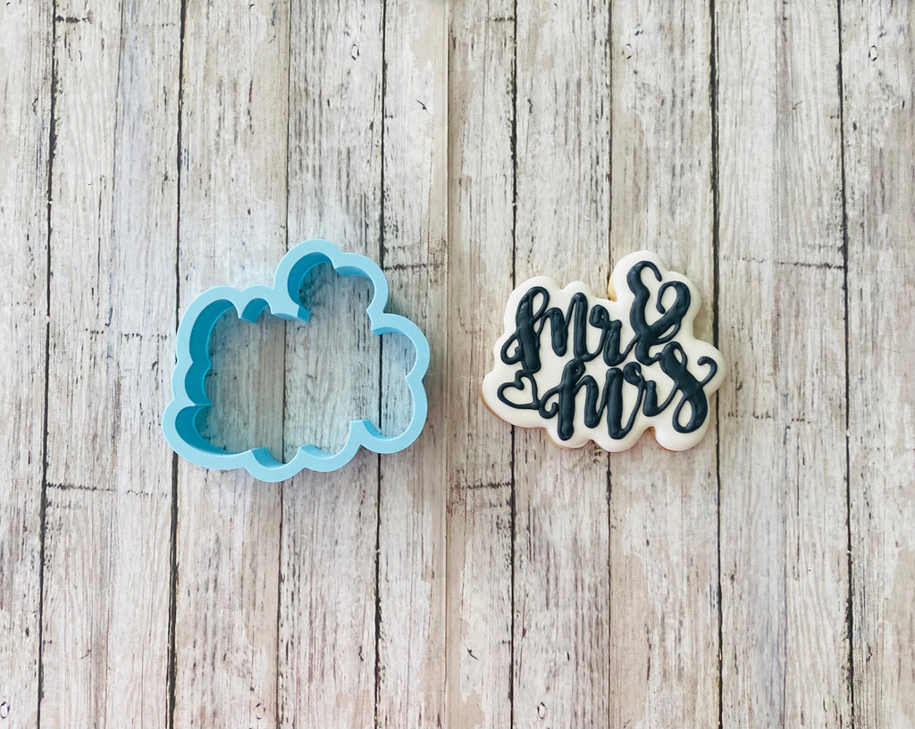 Mr. & Mrs. Cookie Cutter, frame cutter, wedding cutter, engagement cutter, bridal shower cutter, reception cutter, word cutter