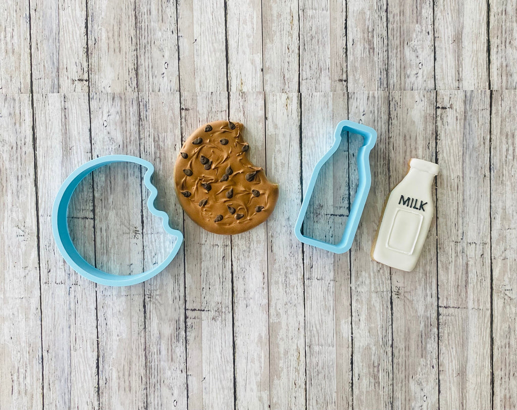 Milk & Cookies Cookie Cutters, cookie cutter, milk cutter, desert cutter, drink cutter, kid cutter, snack cutter