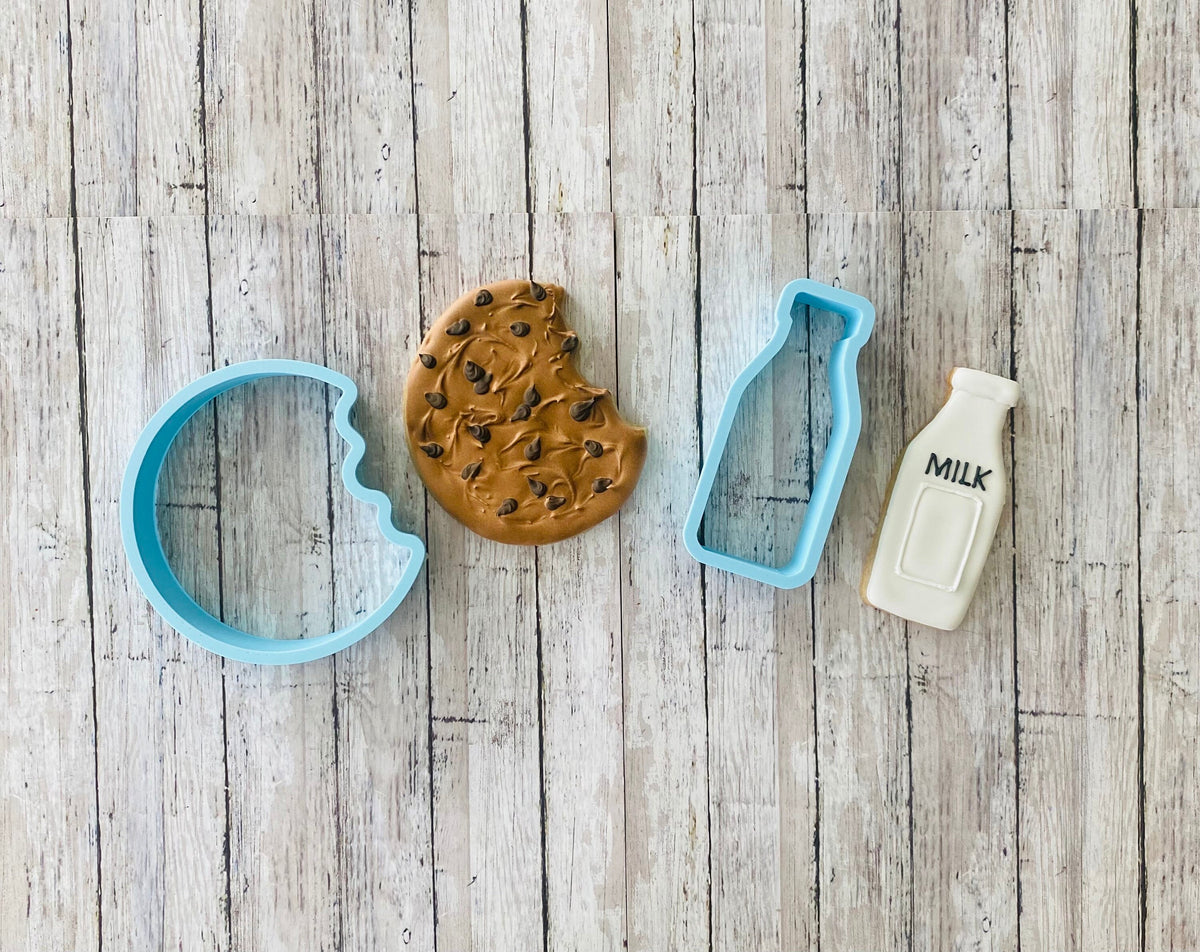 Milk & Cookies Cookie Cutters, cookie cutter, milk cutter, desert cutter, drink cutter, kid cutter, snack cutter