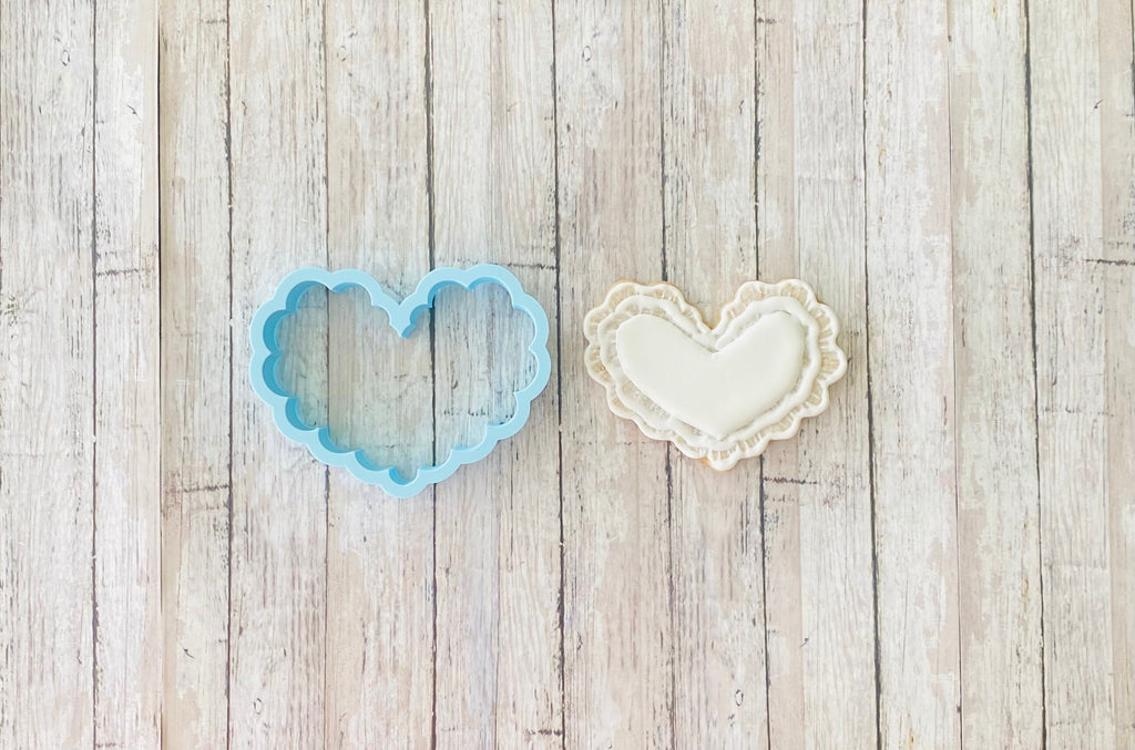 Scalloped Heart Cookie Cutter, shape cutter, heart cutter, wedding cutter, valentines cutter, anniversary cutter