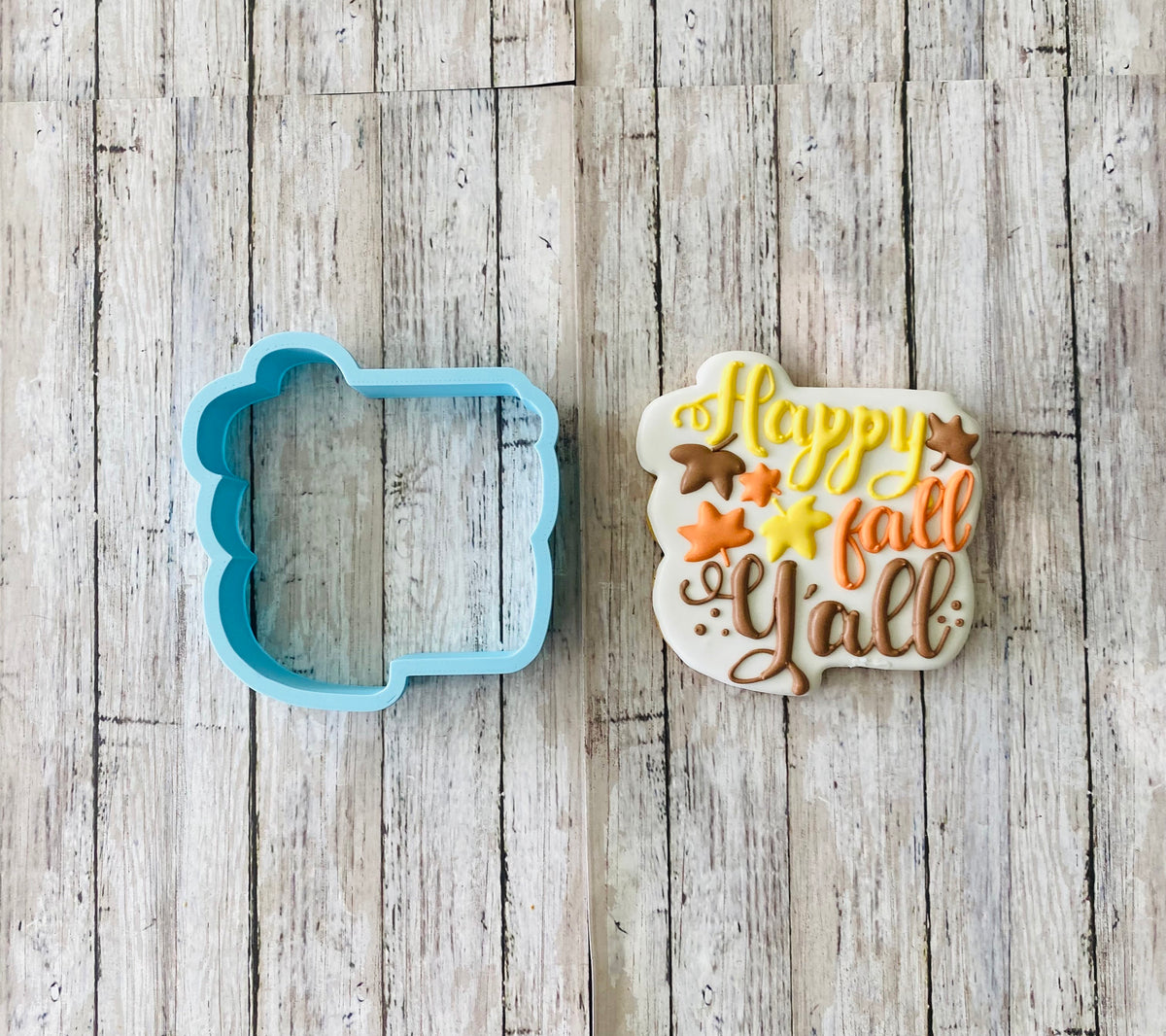 Fall Word Frame Cookie Cutter, frame cutter, fall cutter, thanksgiving cutter, happy fall cutter
