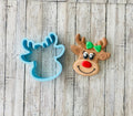Reindeer Head Cookie Cutter, Rudolph cutter, deer cutter, Christmas cutter