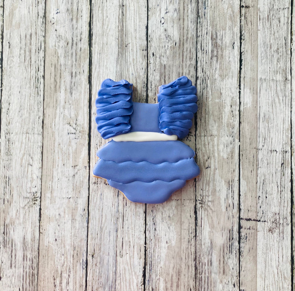 Ruffled Onesie Cookie Cutter, onesie cutter, baby cutter, baby shower cutter, clothes cutter, baby dress cutter, girl cutter