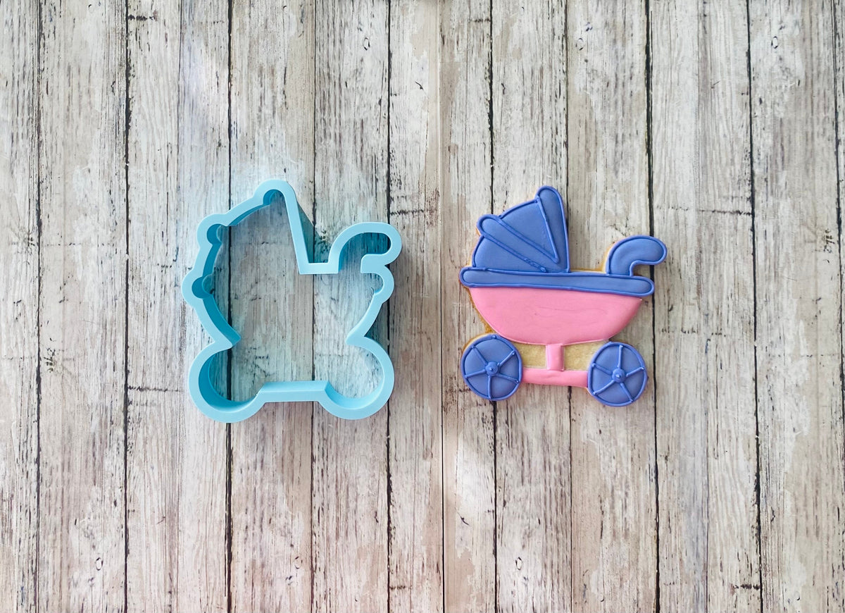 Stroller Cookie Cutter, baby shower cutter, baby cutter, basset cutter