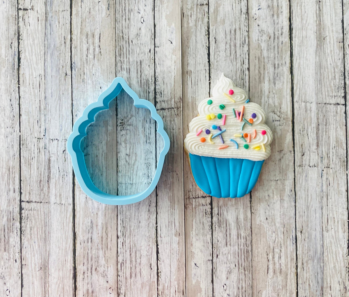 Cupcake Cookie Cutter, Birthday  Cutter, Make a Wish Cutter, Celebration Cutter, Party Cutter, desert cutter