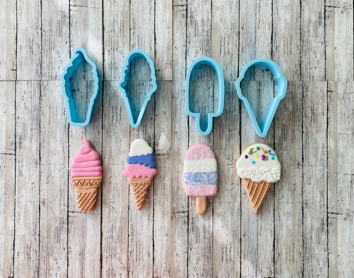 Ice Cream Cookie Cutters, ice cream cone cutter, desert cutter, party cutter, food cutters