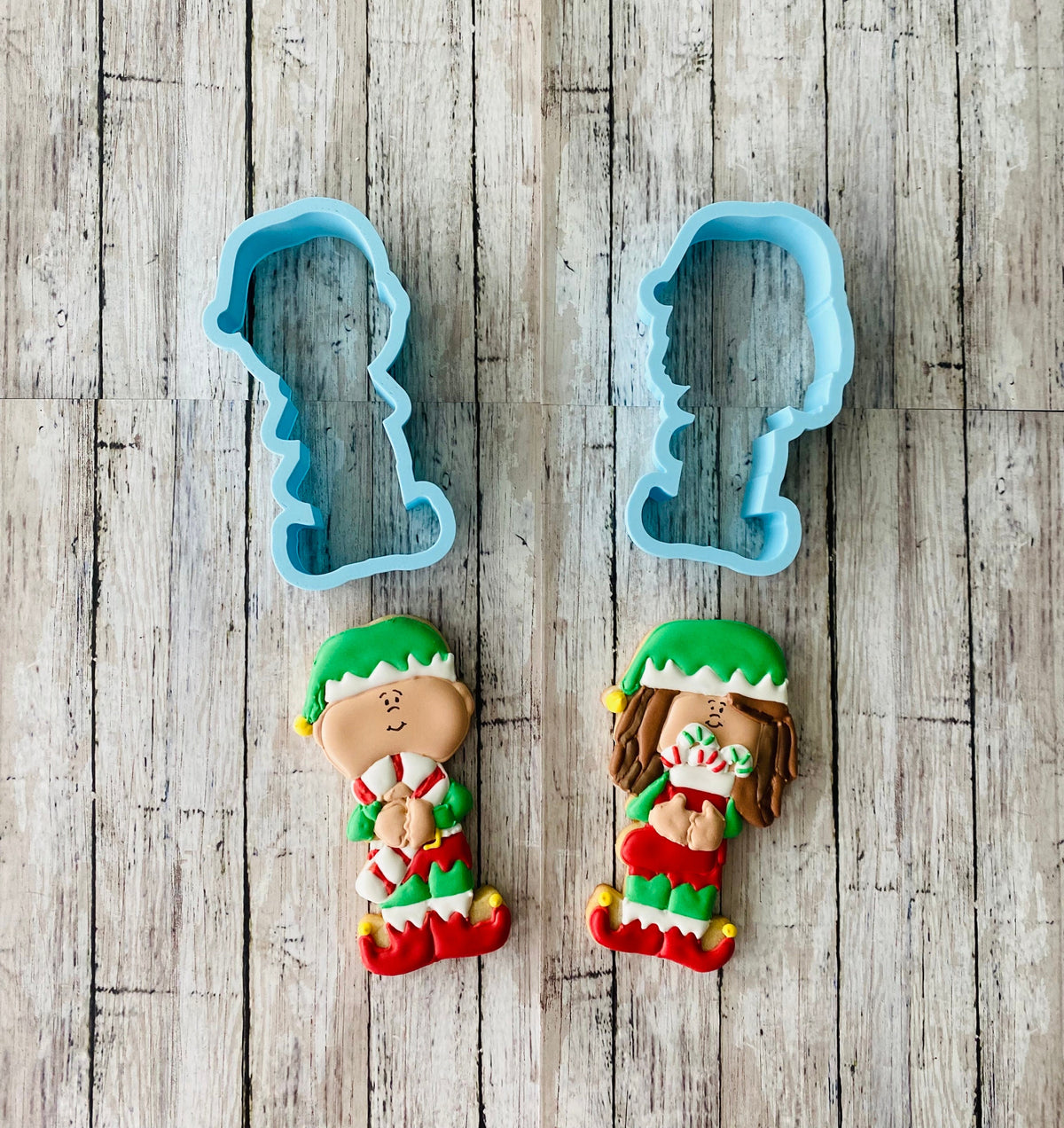 Elf Cookie Cutter, girl elf cutter, boy elf cutter, Christmas cutter