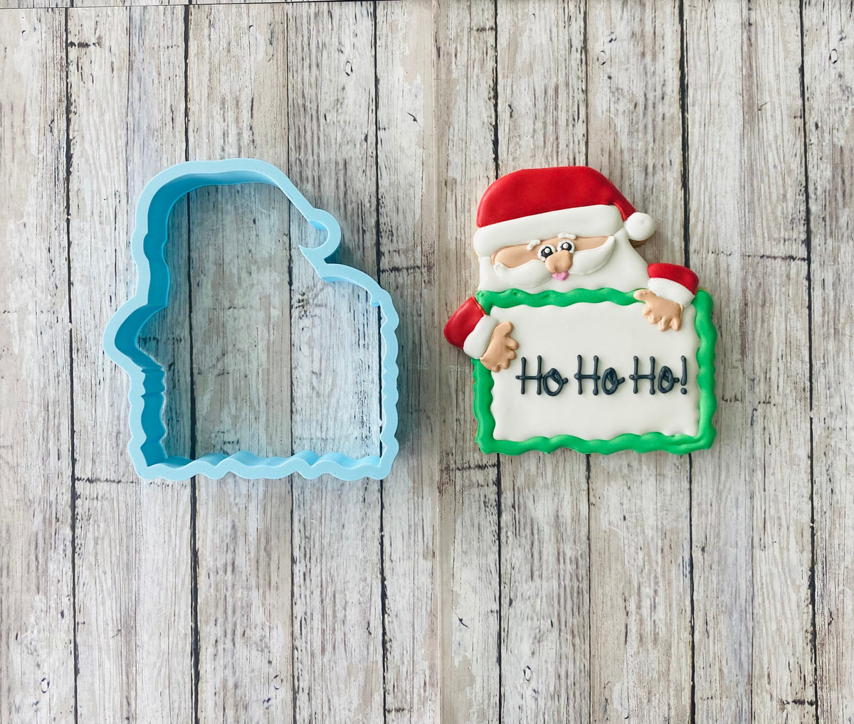 Christmas Plaque 2 Cookie Cutter, santa cutter, merry Christmas cutter, Christmas cutter