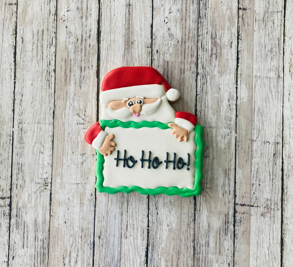 Christmas Plaque 2 Cookie Cutter, santa cutter, merry Christmas cutter, Christmas cutter