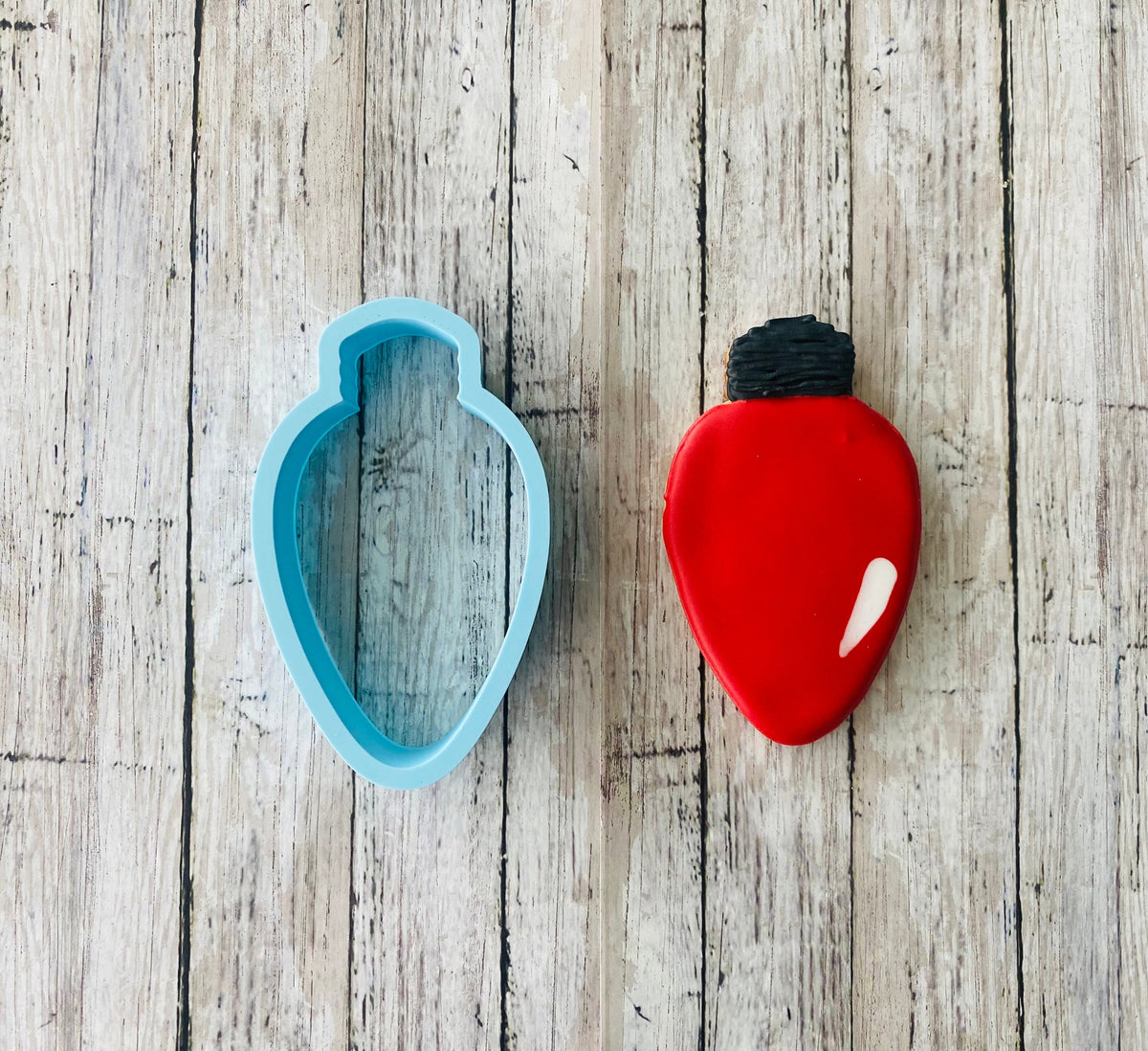 Christmas Light Cookie Cutter, light cutter, Christmas cutter, light bulb cutter
