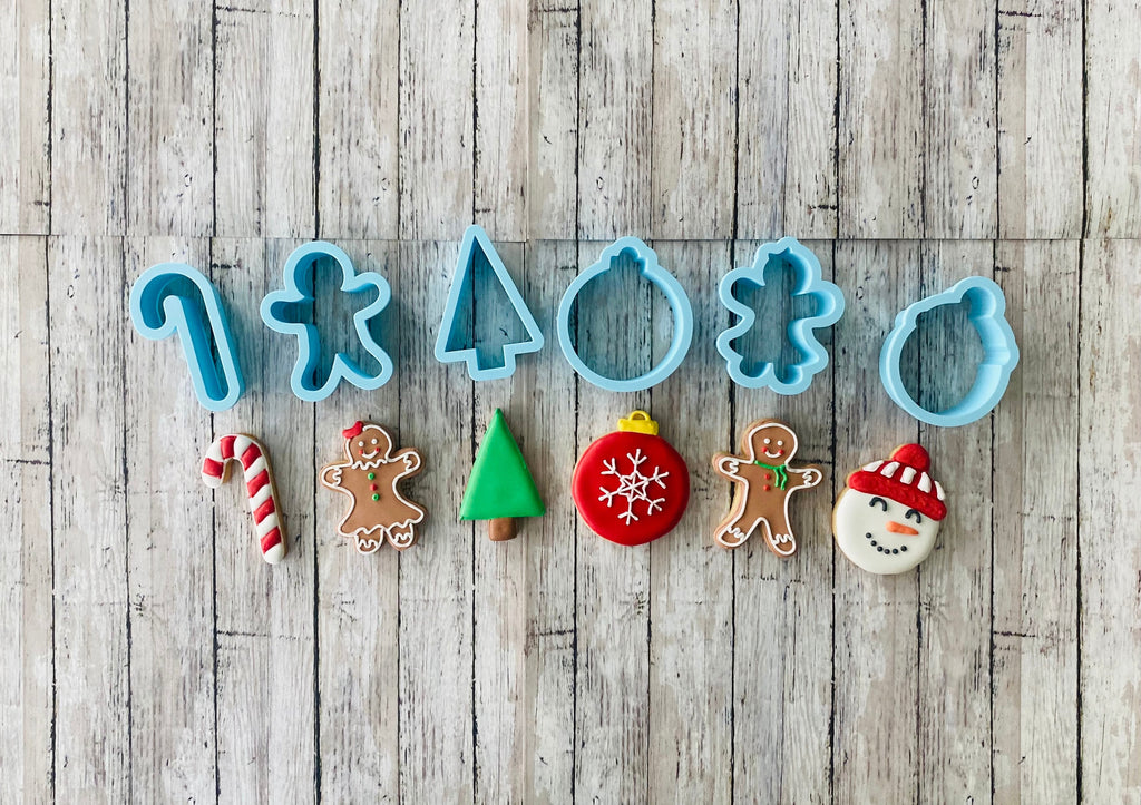 Christmas Minis Cookie Cutters, Christmas cutters, tree cutter, candy cane cutter, gingerbread cutter, snowman cutter, ornament cutter