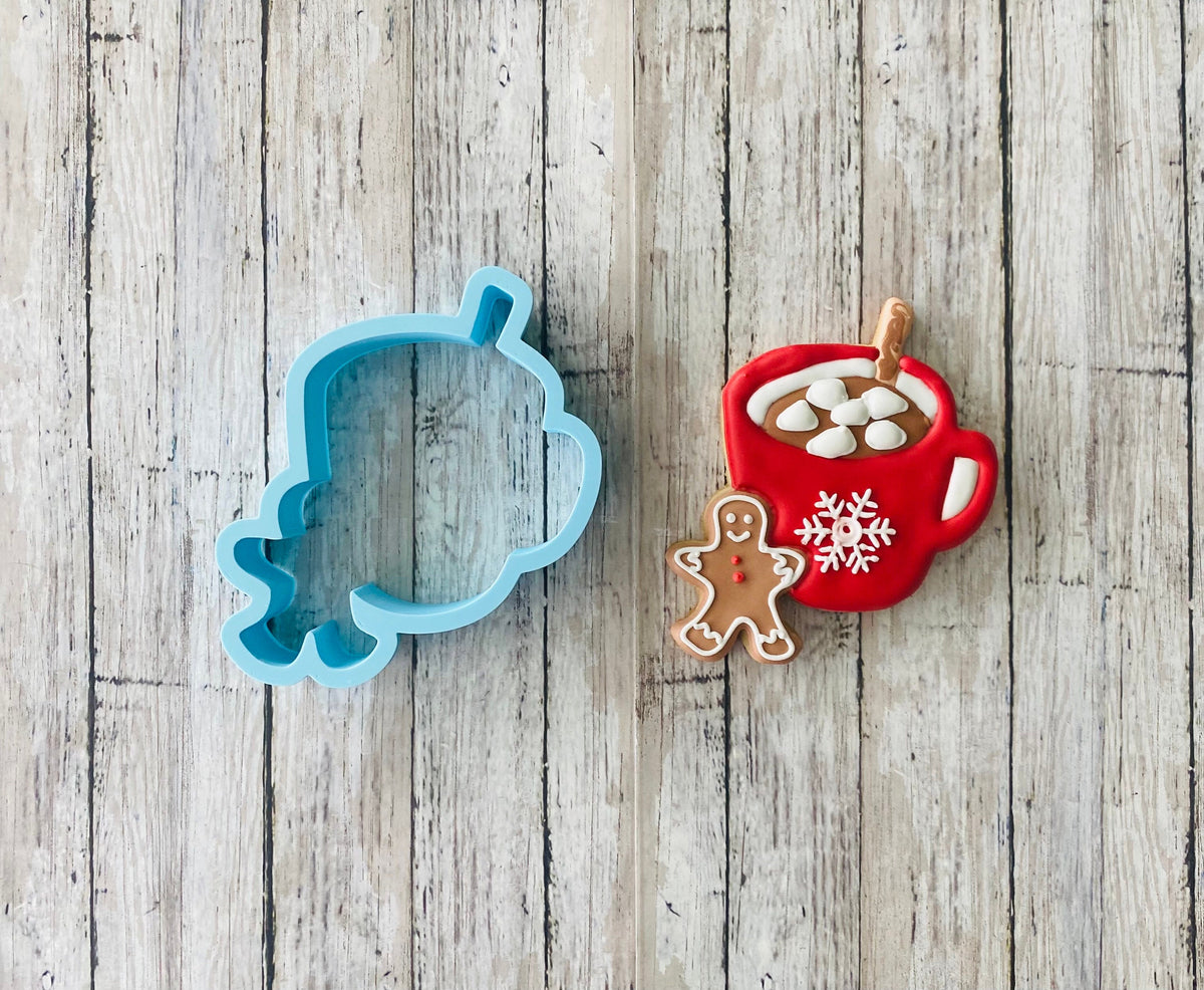 Hot Chocolate Cutter, christmas mug cutter, tea cutter, gingerbread cutter, Christmas cutter