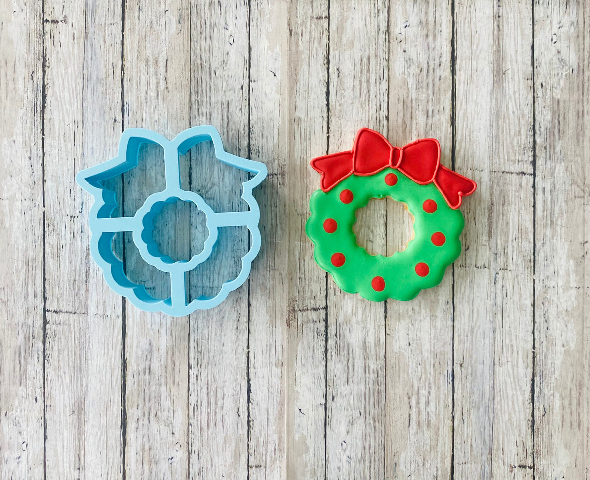 Christmas Wreath 2 Cookie Cutter, decoration cutter, Christmas cutter