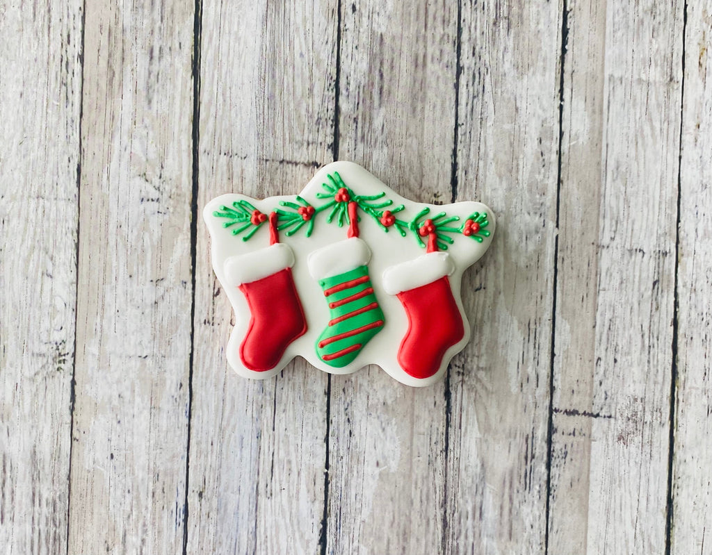 Hanging Stockings Cookie Cutter, stocking cutter, Christmas cutter, decoration cutter
