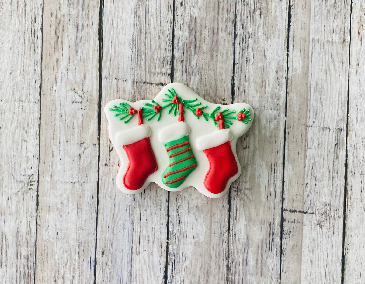 Hanging Stockings Cookie Cutter, stocking cutter, Christmas cutter, decoration cutter