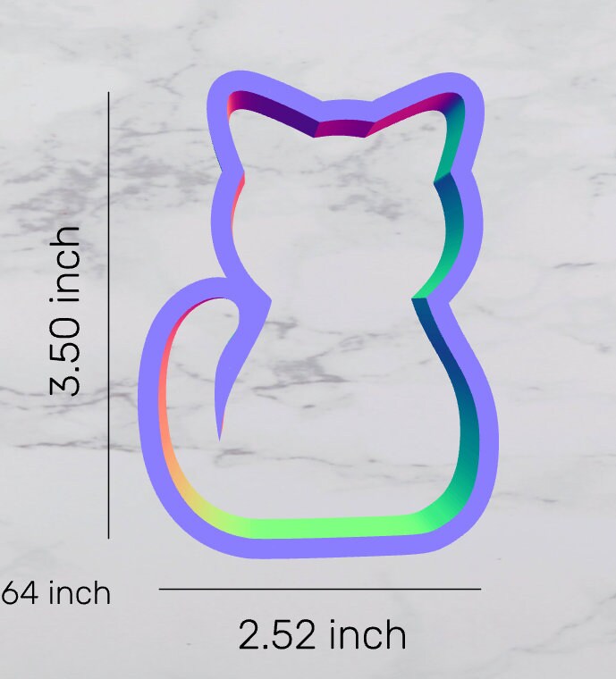Cat Cookie Cutter, spooky cutter, Halloween cutter, trick or treat cutter, animal cutter, meow cutter, pet cutter