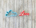 Love Cookie Cutter, valentines cutter, word love cutter, holiday cutter, wedding cutter, engagement cutter, anniversary cutter
