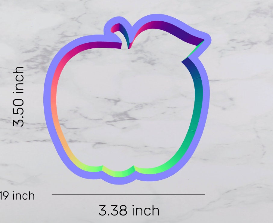 Apple Cookie Cutter, back to school cutter, fruit cutter, teacher cutter