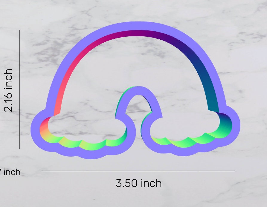 Rainbow Cookie Cutter, unicorn cutter, birthday cutter, sky cutter, girl cutter, party cutter, nature cutter, weather cutter
