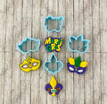Mardi Gras Cookie Cutter, mask cutter, flour de lis cutter