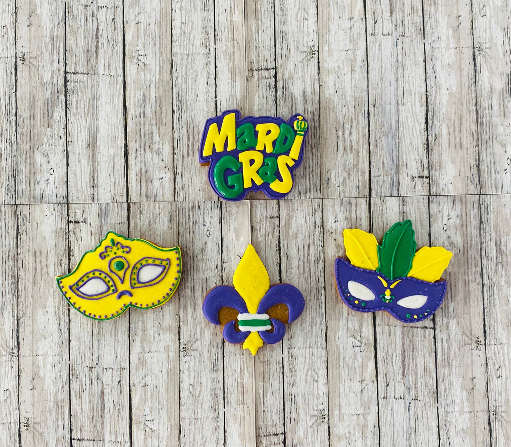 Mardi Gras Cookie Cutter, mask cutter, flour de lis cutter