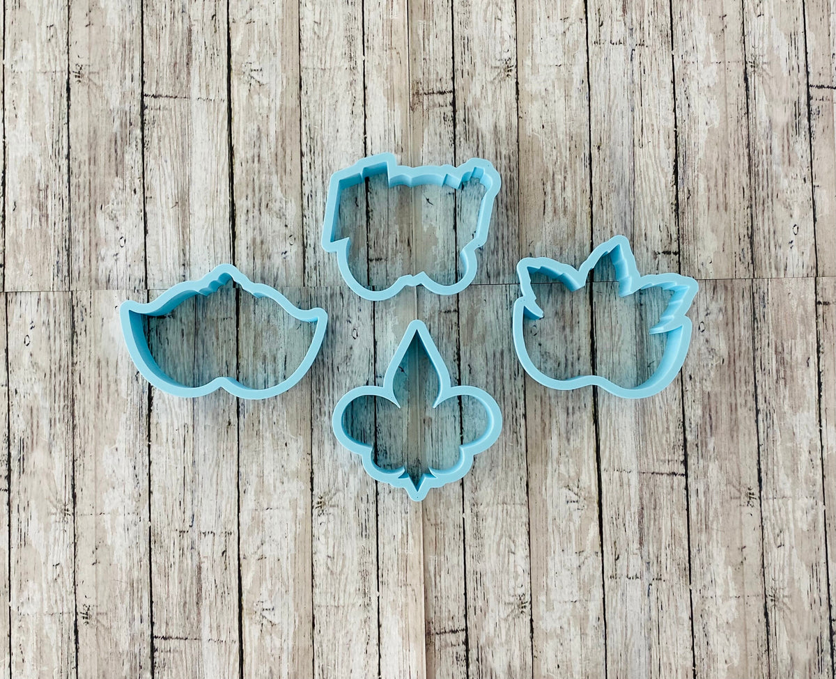 Mardi Gras Cookie Cutter, mask cutter, flour de lis cutter