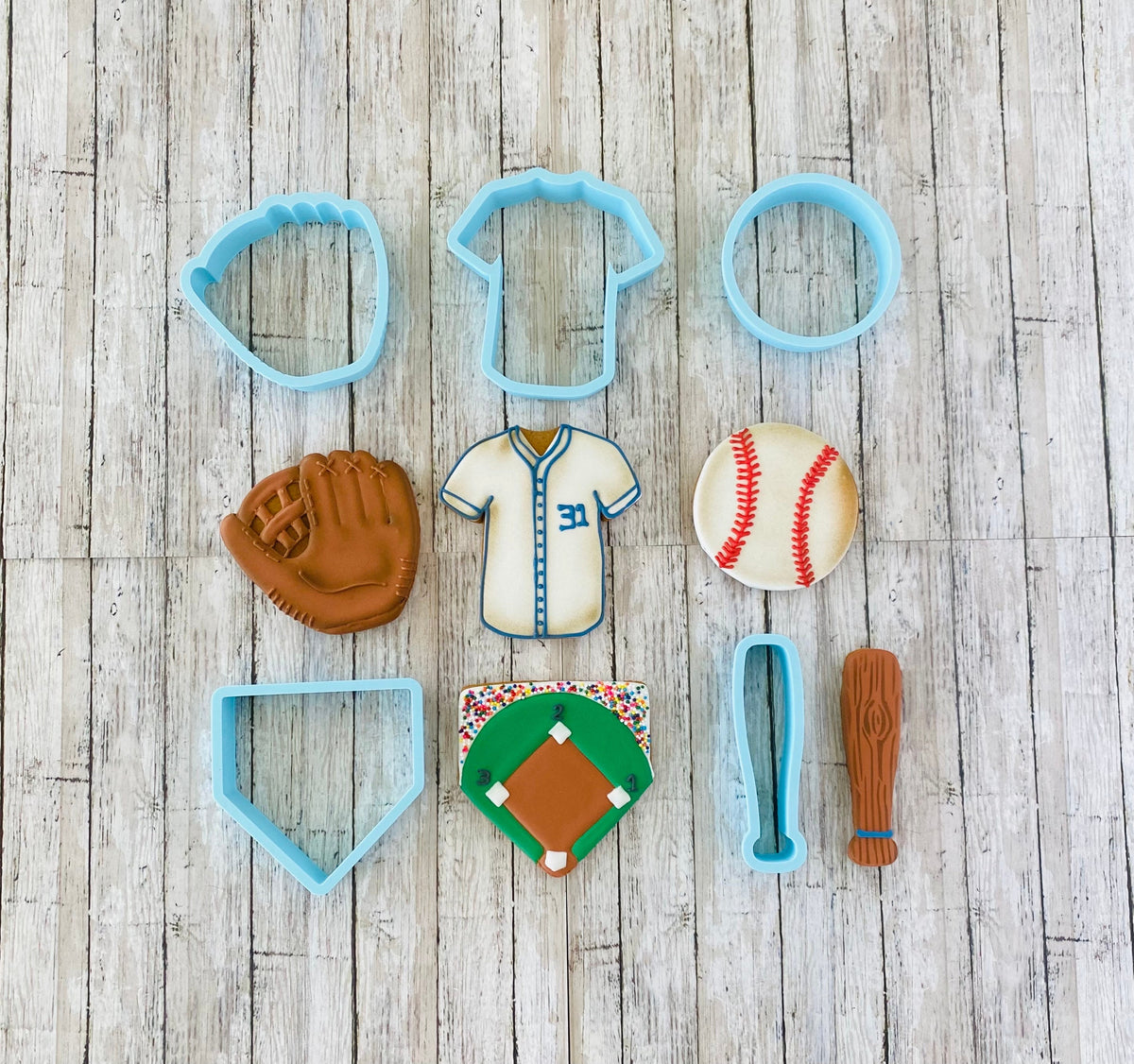 Baseball Cookie Cutter, bat cutter, sports cutter, ball cutter, mit cutter, jersey cutter, plate cutter