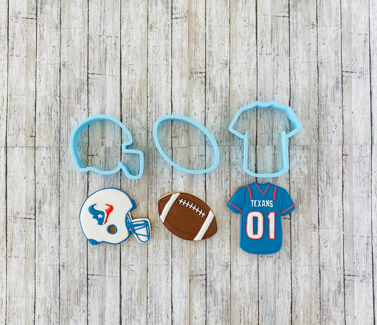 Football Cookie Cutter, football helmet cutter, school cutter, jersey cutter, sports cutter