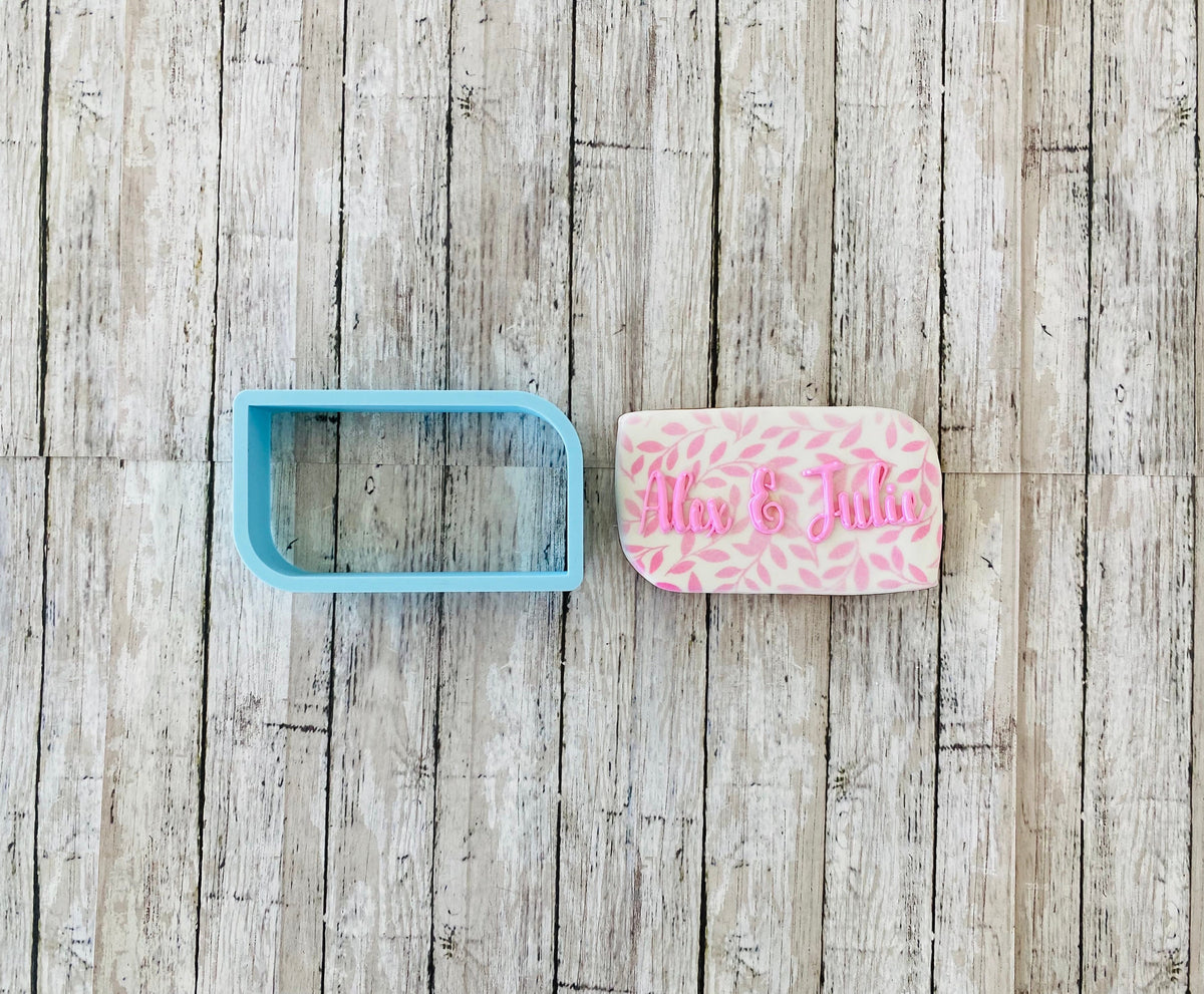 Rounded Rectangle Cookie Cutter, frame cutter, wedding cutter, bridal shower cutter, shower cutter, shape cutter, plaque cutter