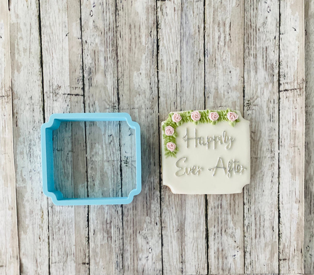 Plaque 1 Cookie Cutter, frame cutter, wedding cutter, bridal shower cutter, baby shower cutter, anniversary cutter, shape cutter