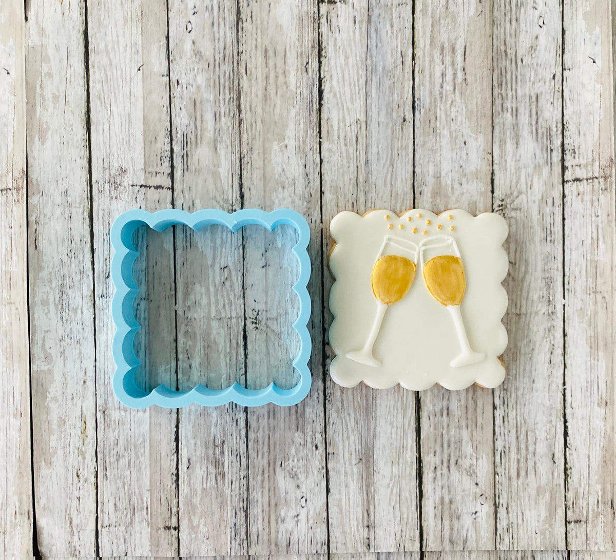 Scalloped Square Cookie Cutter, frame cutter, wedding cutter, bridal shower cutter, baby shower cutter, anniversary cutter, shape cutter