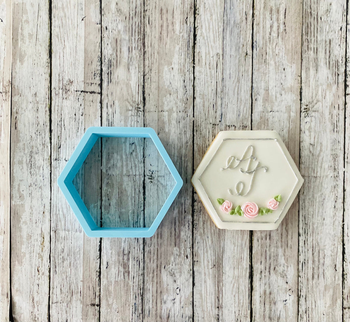 Hexagon Cookie Cutter, frame cutter, wedding cutter, bridal shower cutter, shape cutter, anniversary cutter
