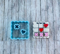 Tic Tac Toe Cookie Cutter, valentines cutter, holiday cutter, kids cutter, party cutter, scalloped square cutter, frame cutter, game cutter