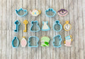 Wonderland Cookie Cutters, cat cutter, clock cutter, hat cutter, key cutter, teapot cutter, potion cutter, princess cutter