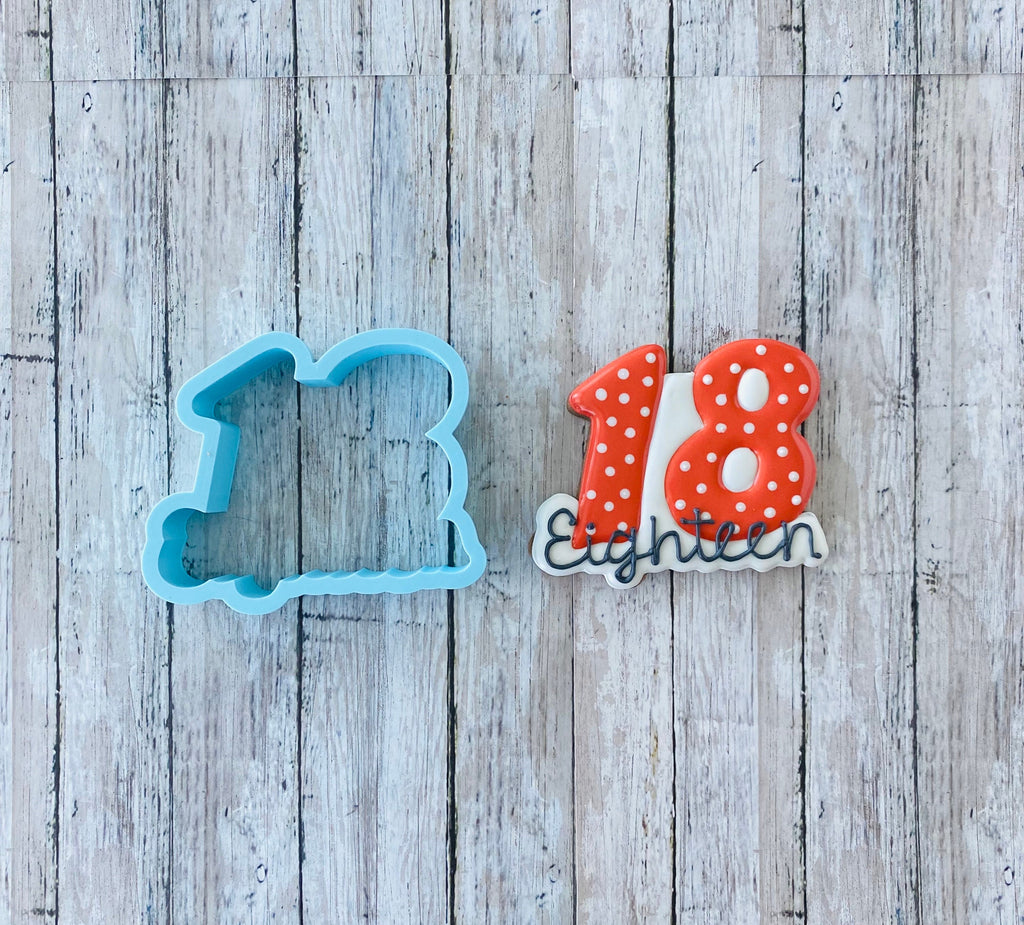 Teens Numbers Cookie cutters, birthday cutters, counting cutters, 10 cutter, 16 cutter, 18 cutter, 21 cutter