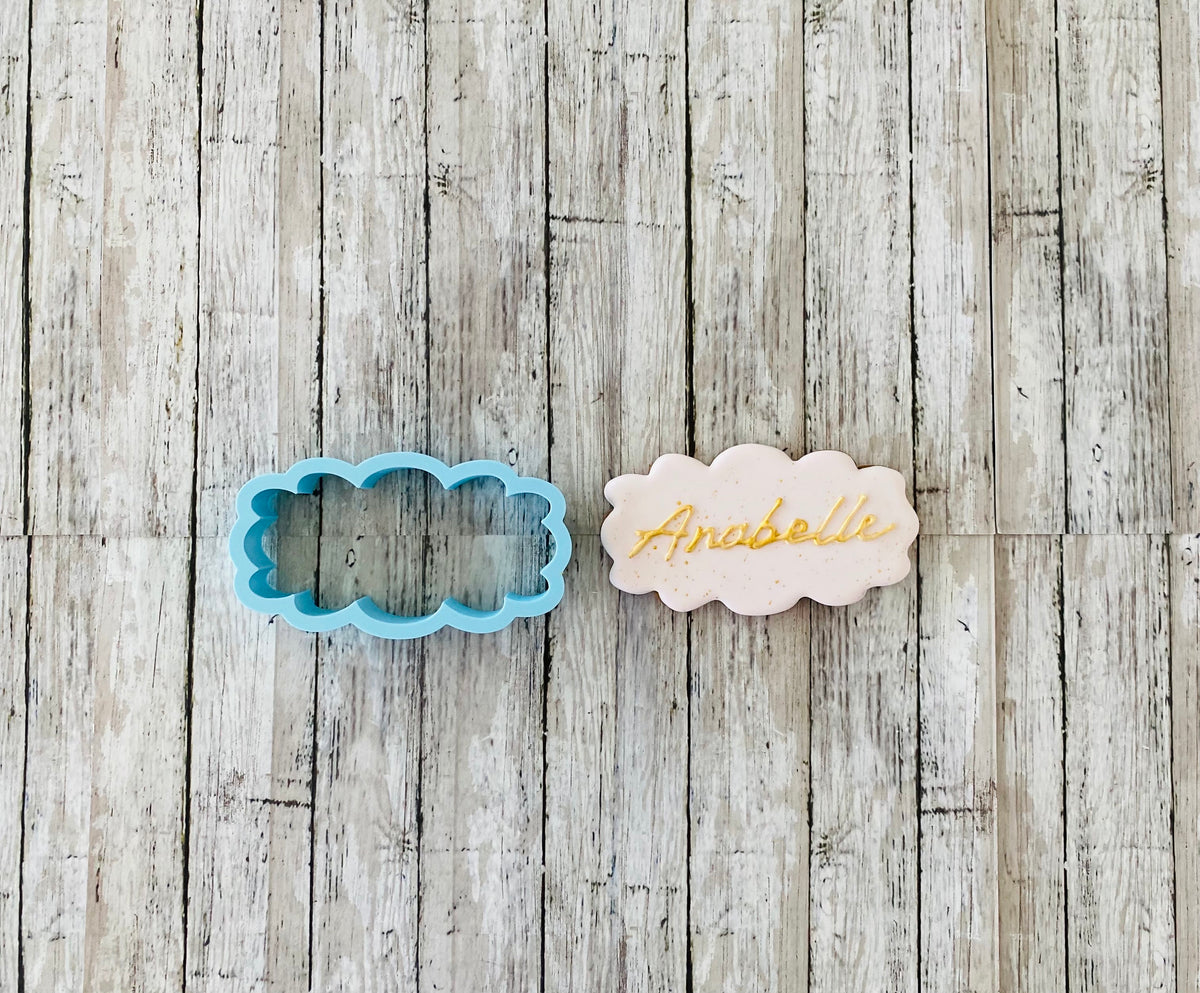 Puffy Plaque Cookie Cutter, frame cutter, wedding cutter, bridal shower cutter, shower cutter, shape cutter, plaque cutter, cloud frame