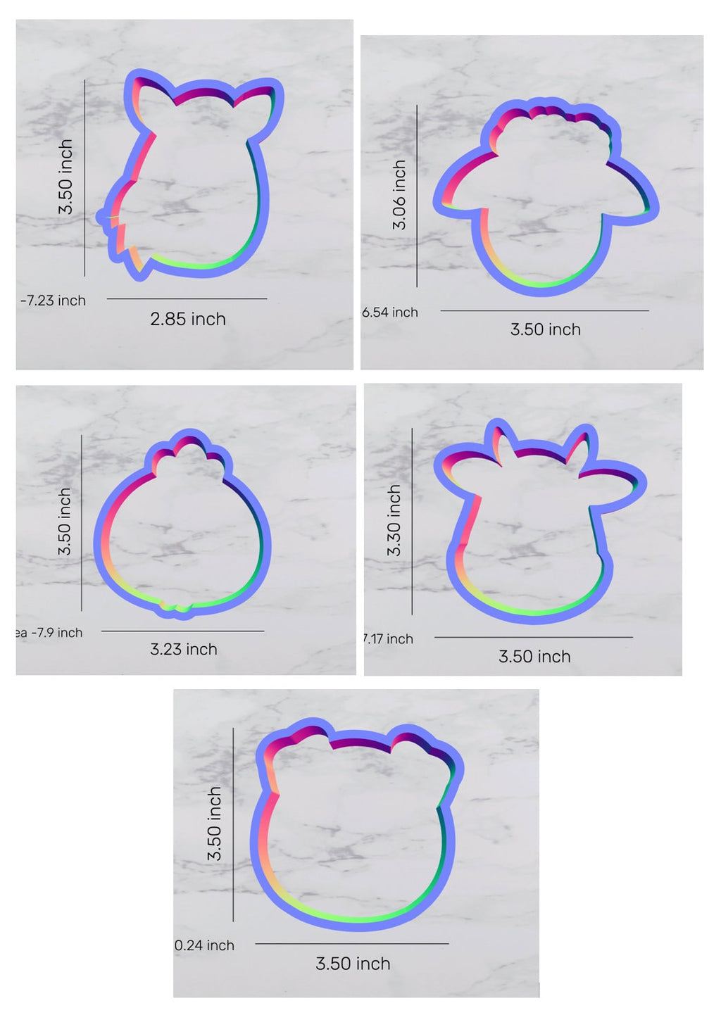 Farm Animal Head Cookie Cutter, Cow cutter, chicken cutter, horse cutter, pig cutter, sheep cutter
