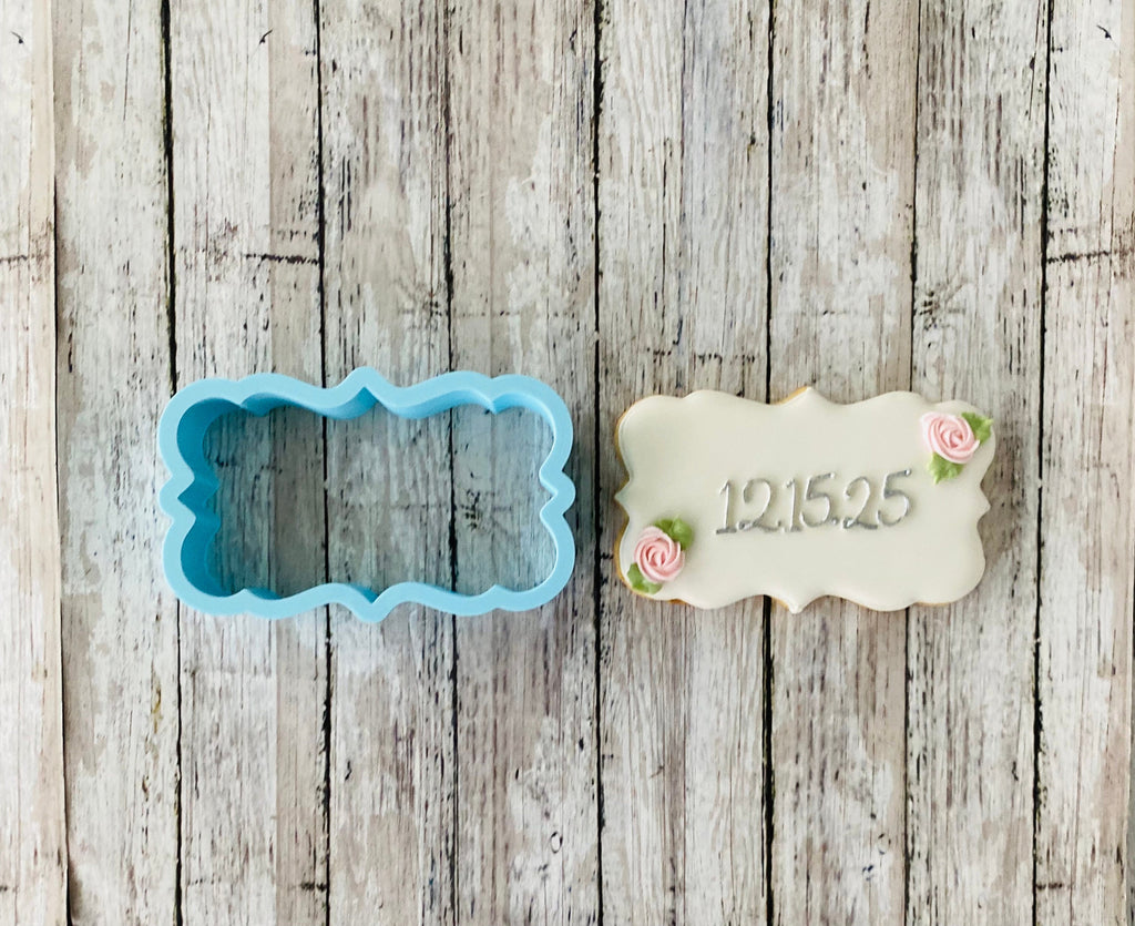 Plaque 3 Cookie Cutter, frame cutter, wedding cutter, bridal shower cutter, baby shower cutter, anniversary cutter, shape cutter