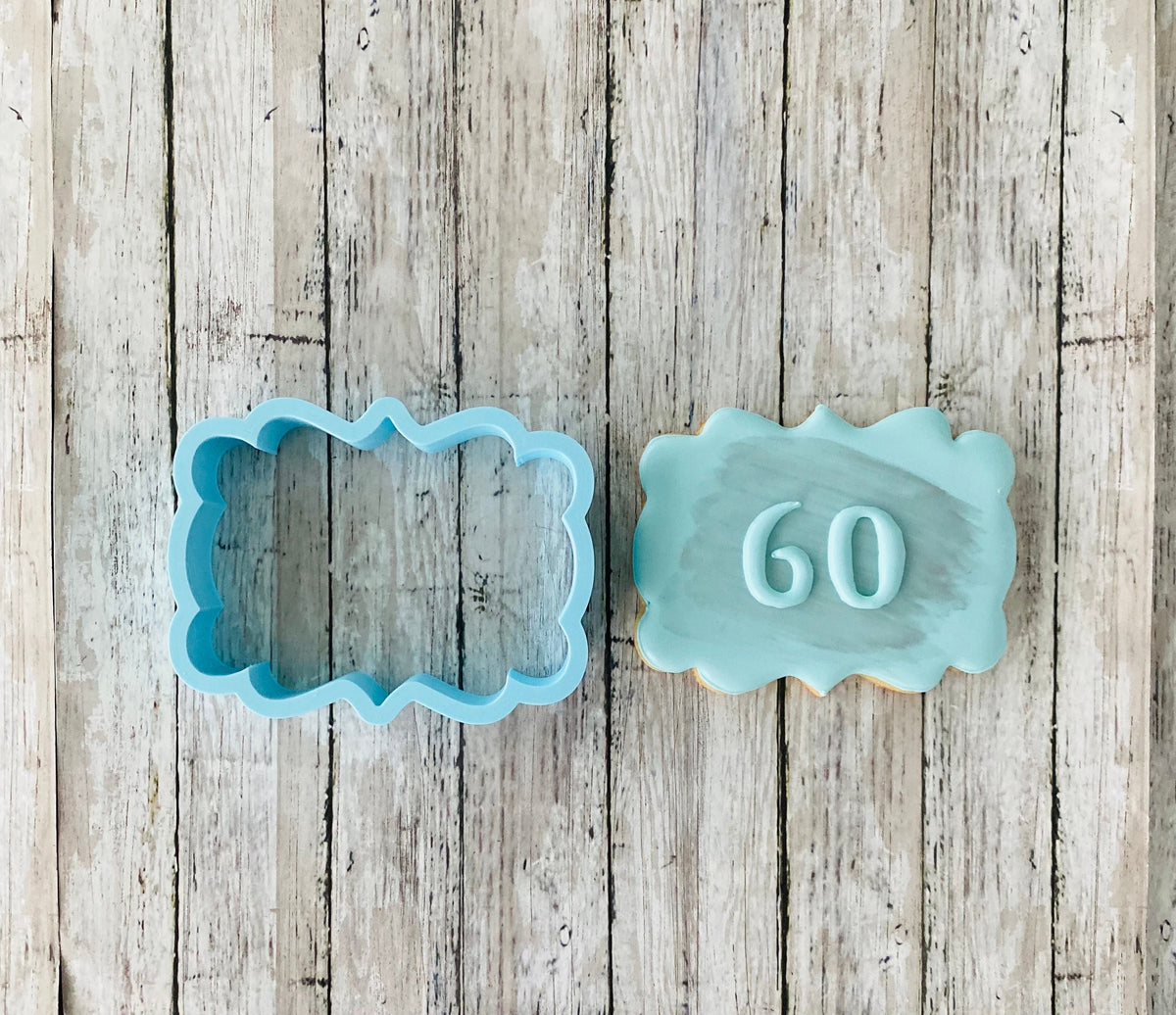 Plaque 4 Cookie Cutter, frame cutter, wedding cutter, bridal shower cutter, shower cutter, shape cutter, plaque cutter