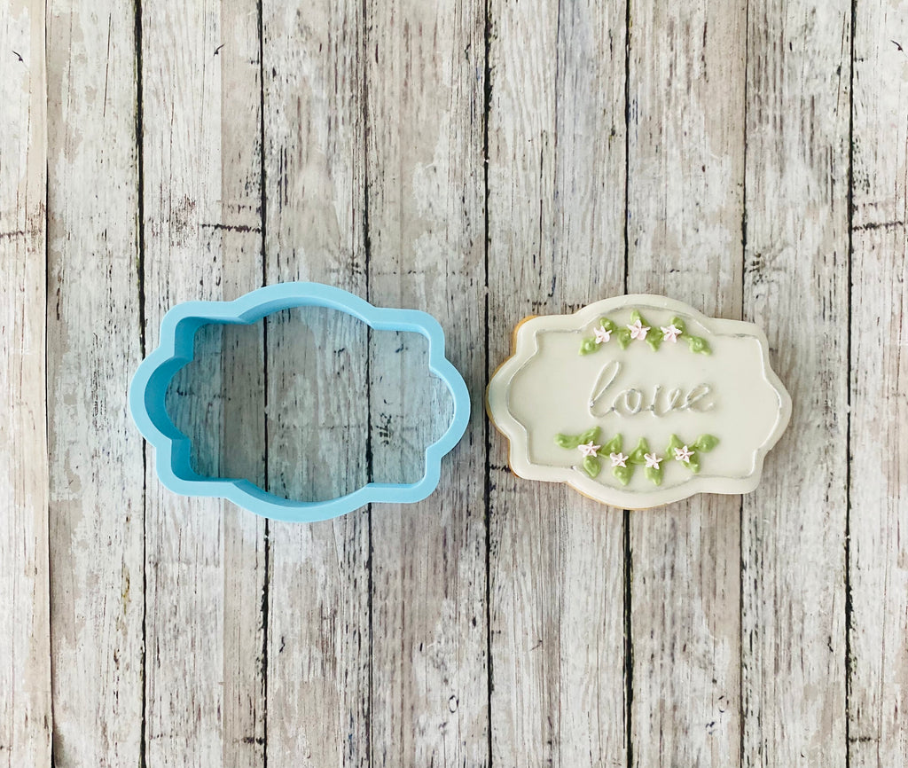 Plaque 5 Cookie Cutter, frame cutter, wedding cutter, bridal shower cutter, baby shower cutter, anniversary cutter, shape cutter